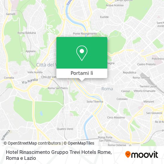 Mappa Hotel Rinascimento Gruppo Trevi Hotels Rome