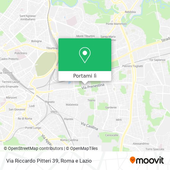 Mappa Via Riccardo Pitteri  39