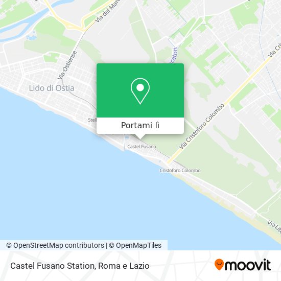 Mappa Castel Fusano Station