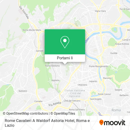 Mappa Rome Cavalieri A Waldorf Astoria Hotel