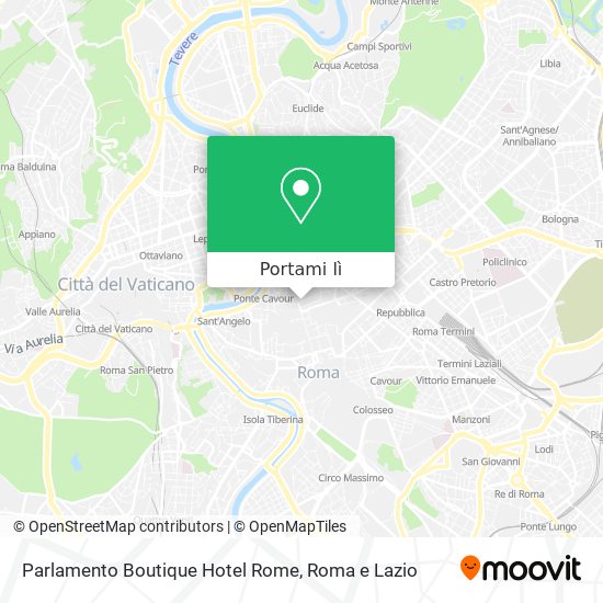Mappa Parlamento Boutique Hotel Rome