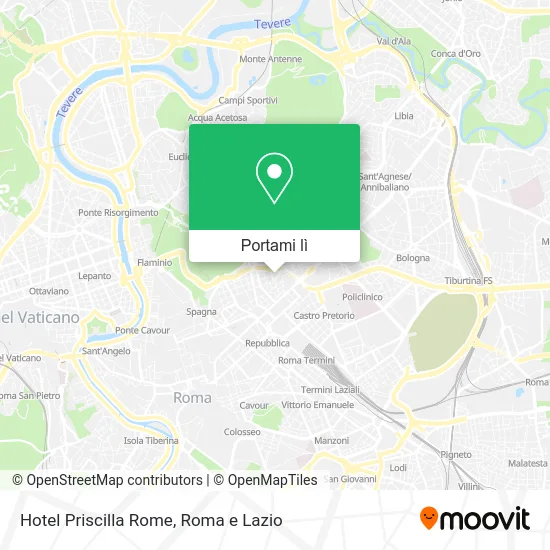 Mappa Hotel Priscilla Rome