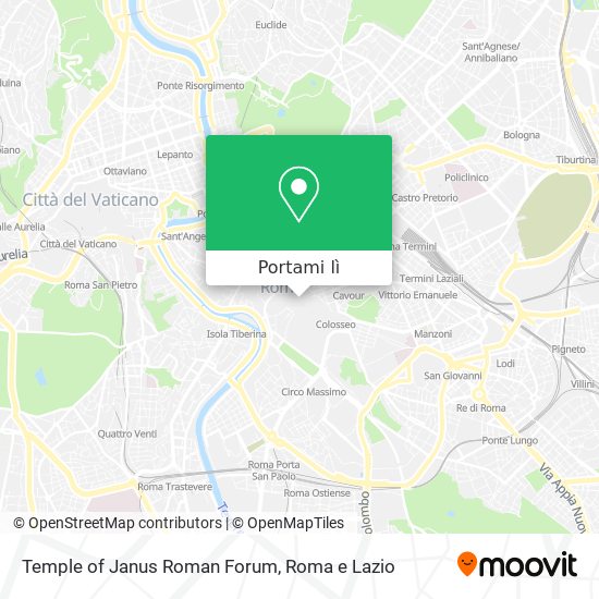 Mappa Temple of Janus Roman Forum