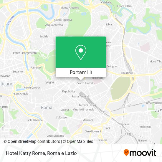 Mappa Hotel Katty Rome