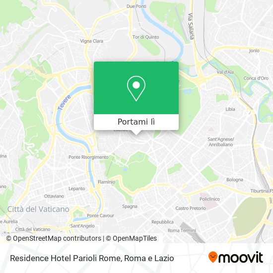 Mappa Residence Hotel Parioli Rome