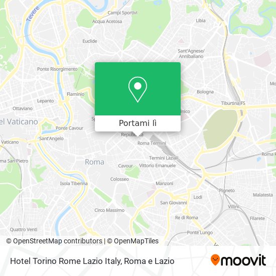 Mappa Hotel Torino Rome Lazio Italy