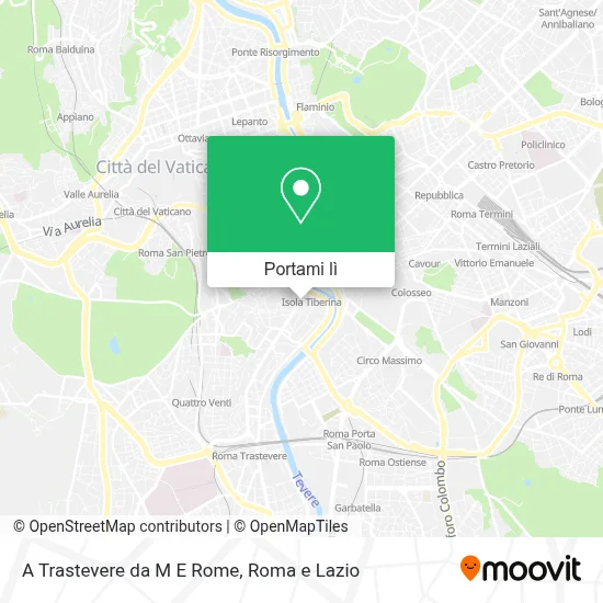 Mappa A Trastevere da M E Rome