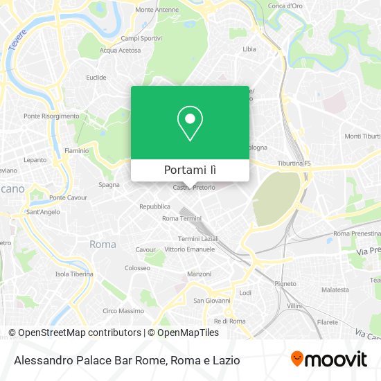 Mappa Alessandro Palace Bar Rome