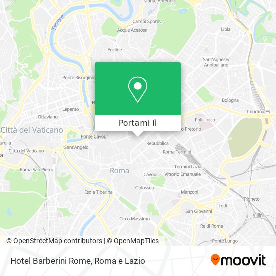 Mappa Hotel Barberini Rome