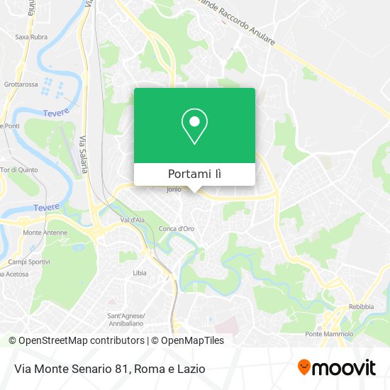 Mappa Via Monte Senario  81