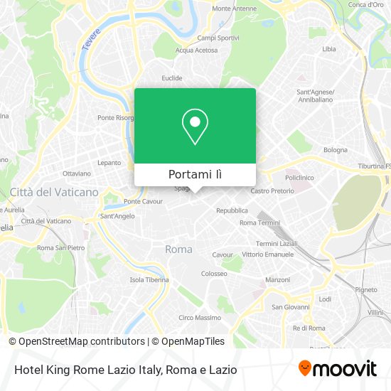 Mappa Hotel King Rome Lazio Italy