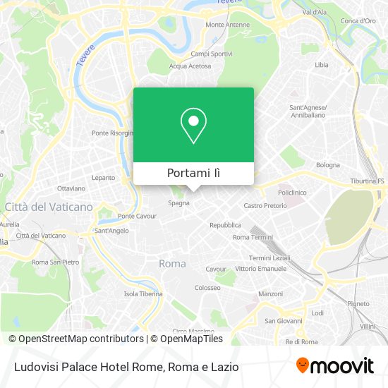 Mappa Ludovisi Palace Hotel Rome