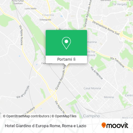 Mappa Hotel Giardino d Europa Rome