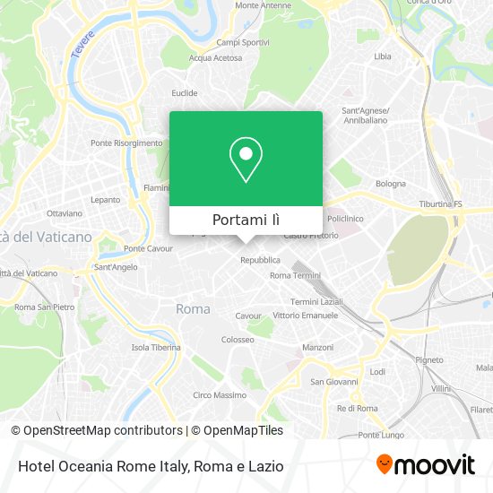 Mappa Hotel Oceania Rome Italy