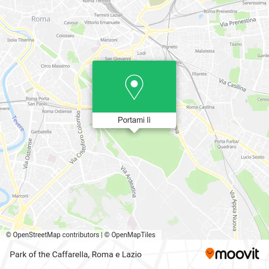 Mappa Park of the Caffarella