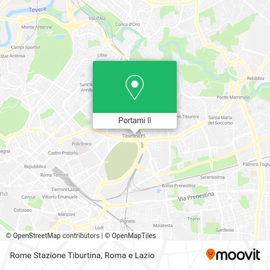 Mappa Rome Stazione Tiburtina