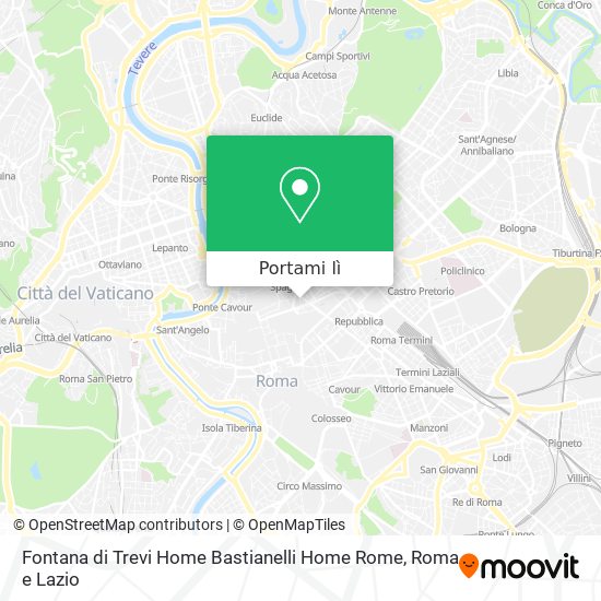 Mappa Fontana di Trevi Home Bastianelli Home Rome