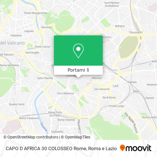 Mappa CAPO D AFRICA 30 COLOSSEO Rome