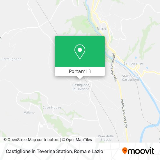 Mappa Castiglione in Teverina Station