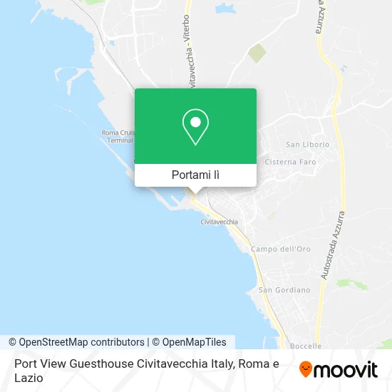 Mappa Port View Guesthouse Civitavecchia Italy