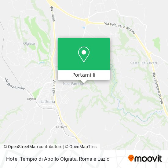 Mappa Hotel Tempio di Apollo Olgiata