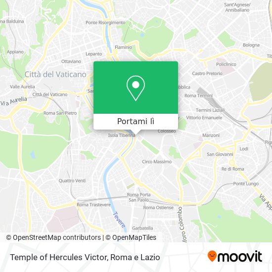 Mappa Temple of Hercules Victor