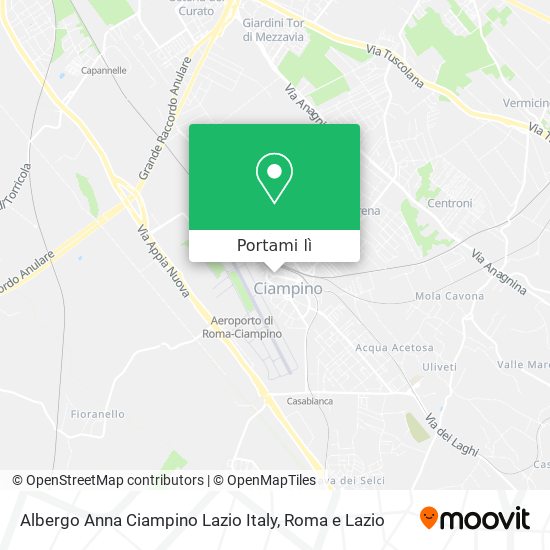 Mappa Albergo Anna Ciampino Lazio Italy
