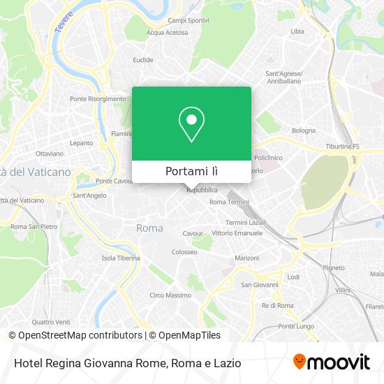 Mappa Hotel Regina Giovanna Rome