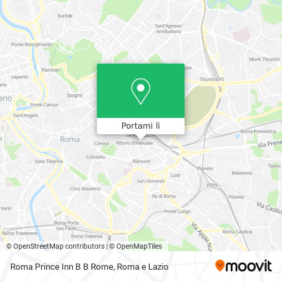 Mappa Roma Prince Inn B B Rome
