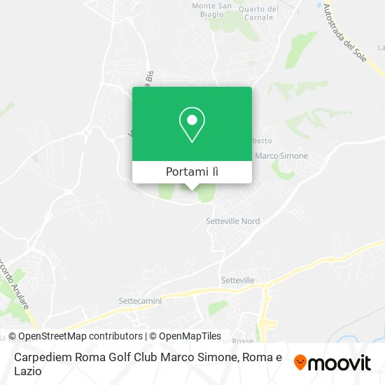 Mappa Carpediem Roma Golf Club Marco Simone