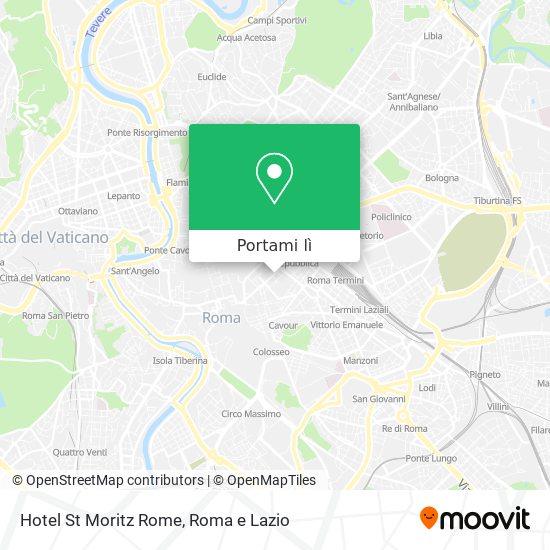 Mappa Hotel St Moritz Rome