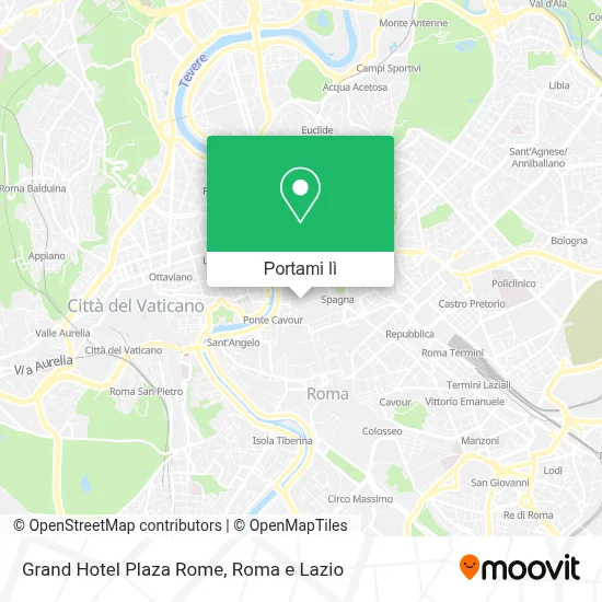 Mappa Grand Hotel Plaza Rome