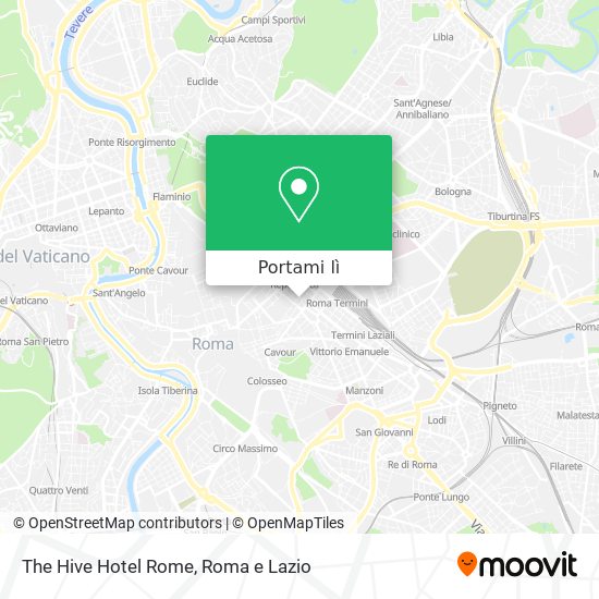 Mappa The Hive Hotel Rome