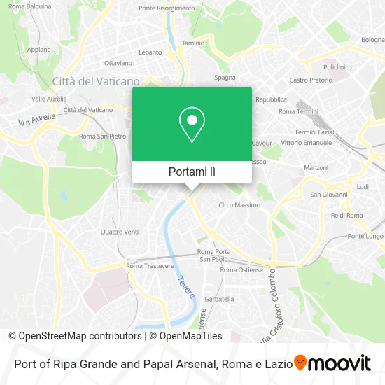 Mappa Port of Ripa Grande and Papal Arsenal