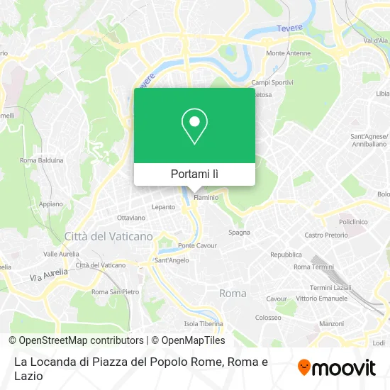 Mappa La Locanda di Piazza del Popolo Rome