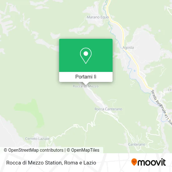 Mappa Rocca di Mezzo Station