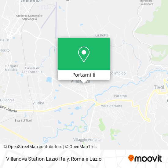 Mappa Villanova Station Lazio Italy