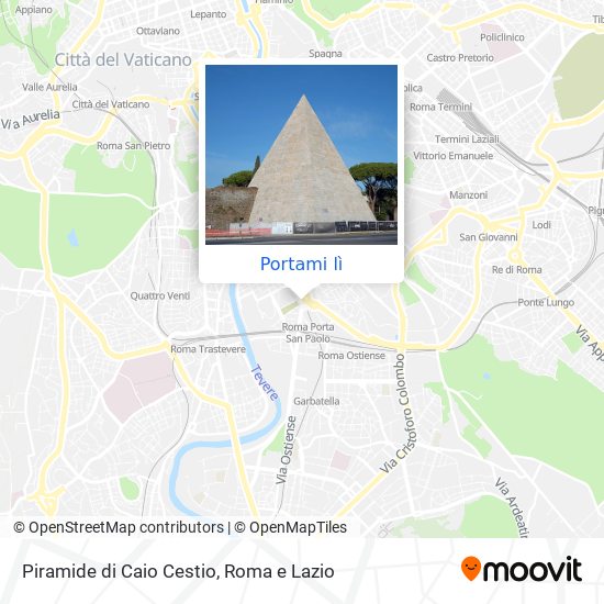 Mappa Piramide di Caio Cestio
