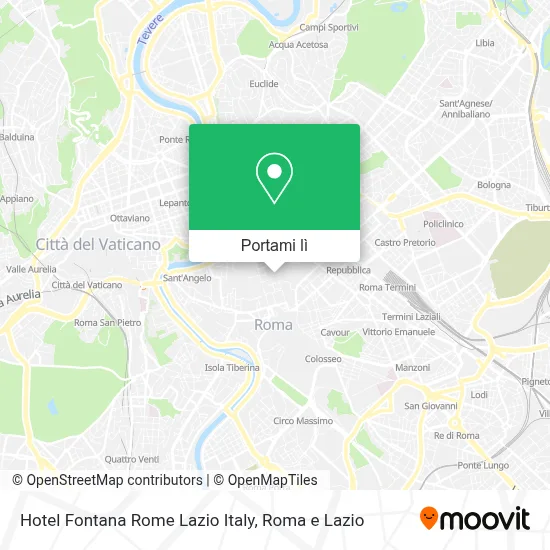 Mappa Hotel Fontana Rome Lazio Italy