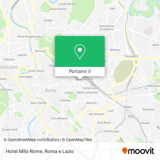 Mappa Hotel Milo Rome