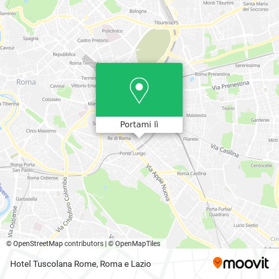 Mappa Hotel Tuscolana Rome