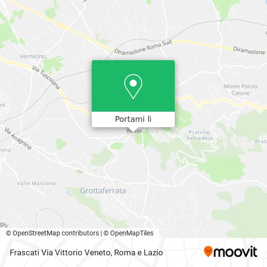 Mappa Frascati Via Vittorio Veneto
