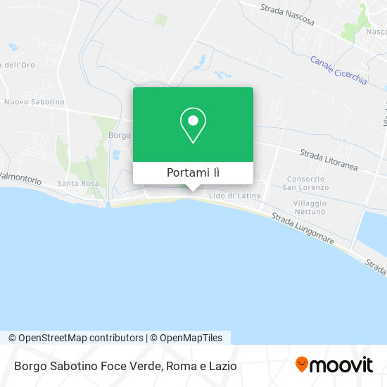 Mappa Borgo Sabotino Foce Verde
