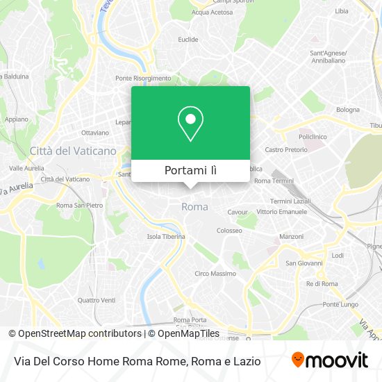 Mappa Via Del Corso Home Roma Rome
