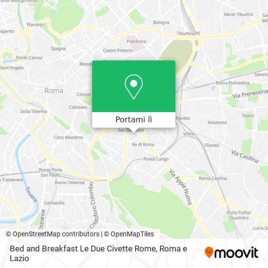 Mappa Bed and Breakfast Le Due Civette Rome