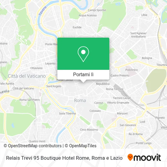 Mappa Relais Trevi 95 Boutique Hotel Rome