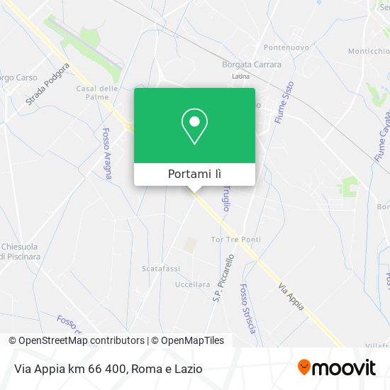 Mappa Via Appia  km 66 400