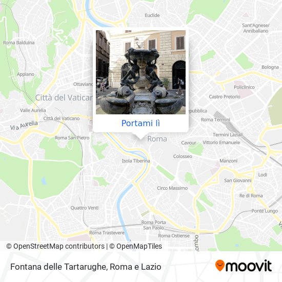 Mappa Fontana delle Tartarughe