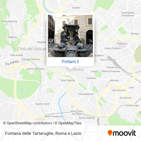 Mappa Fontana delle Tartarughe