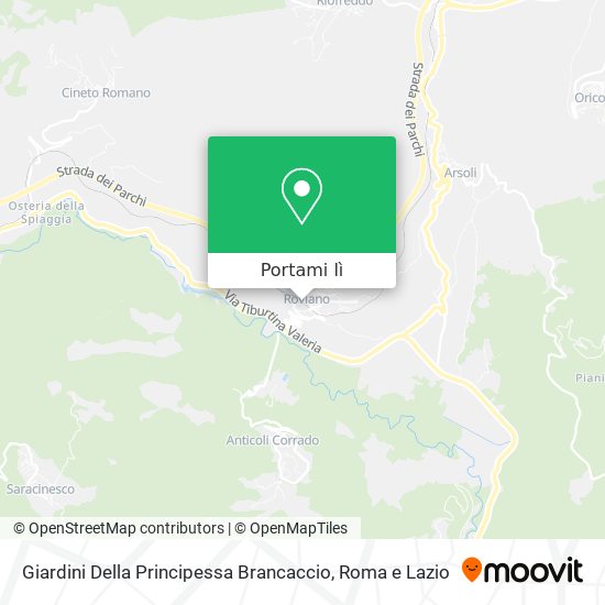 Mappa Giardini Della Principessa Brancaccio